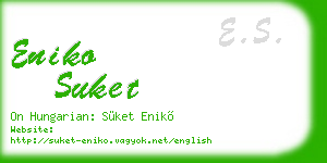 eniko suket business card